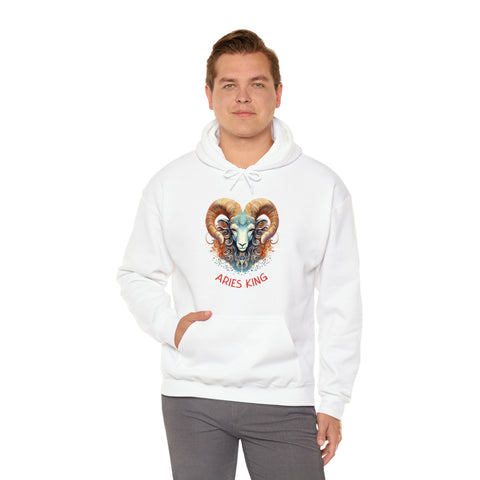 Mens Aries King Hoodie   