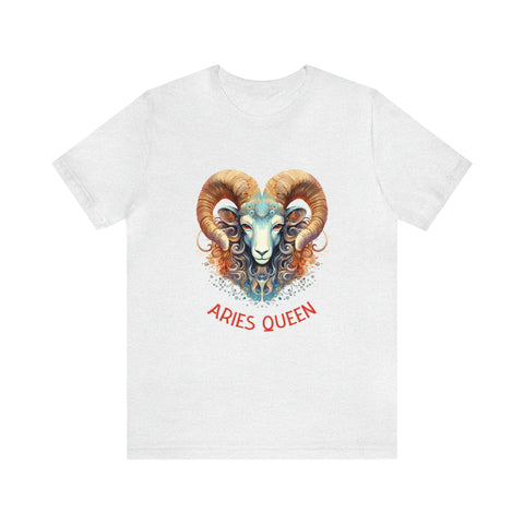 Womens Aries Queen T Shirt Ash S 