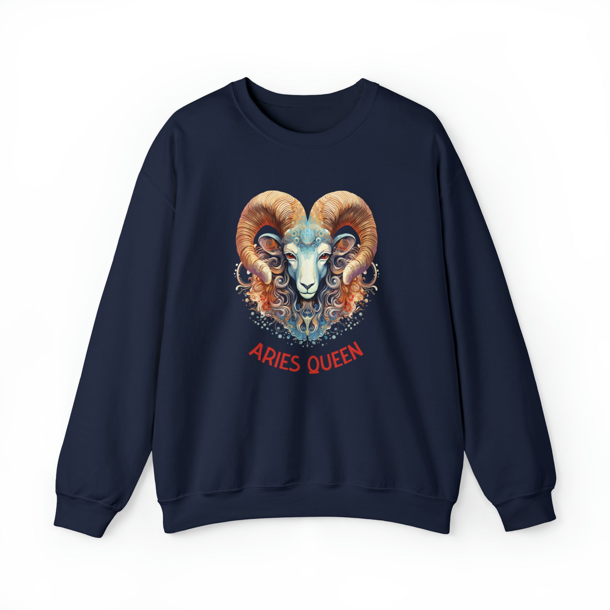 Womens Aries Queen Sweatshirt S Navy 