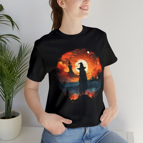 Unisex Witch Silhouette T Shirt   