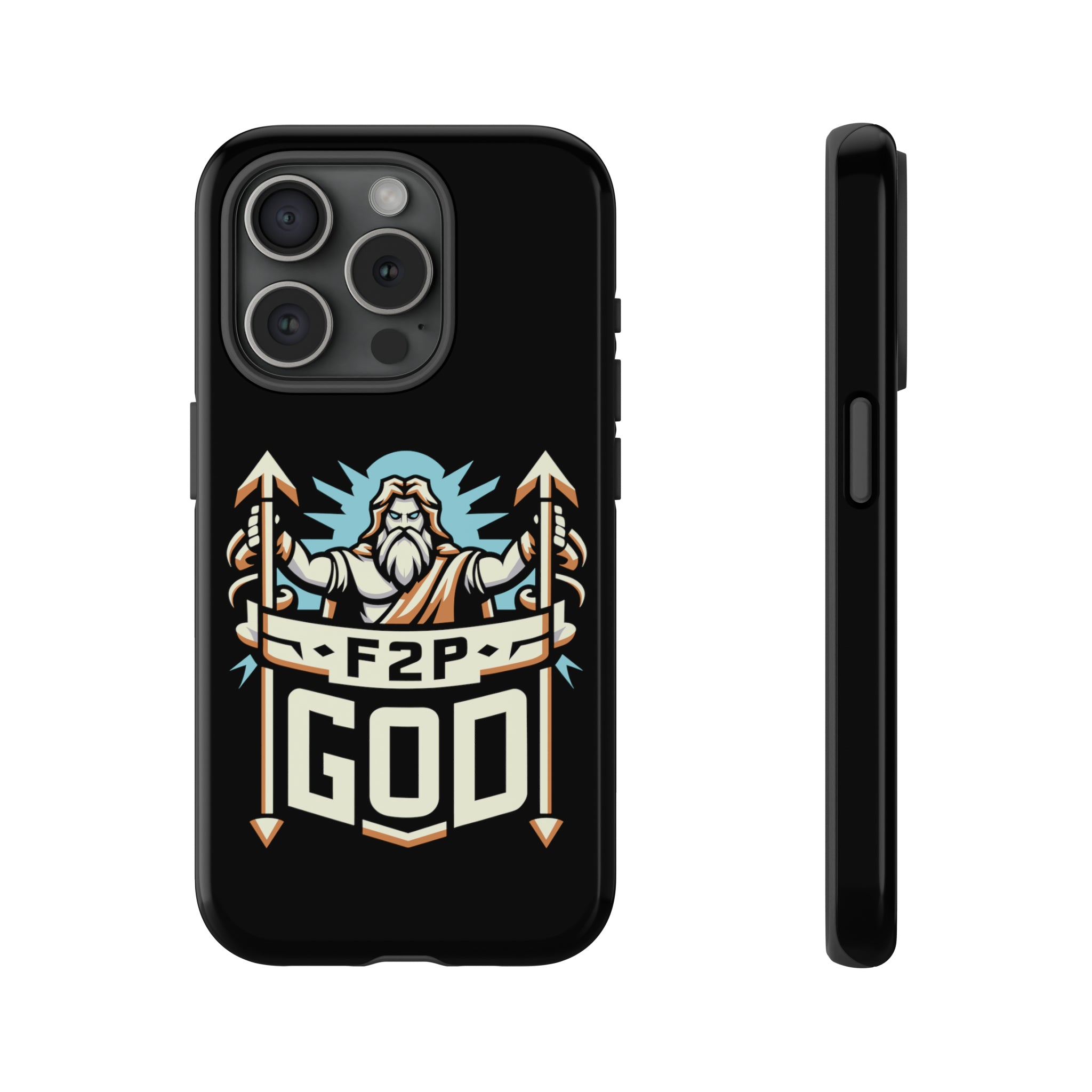 F2P God Phone Case iPhone 15 Pro Glossy 