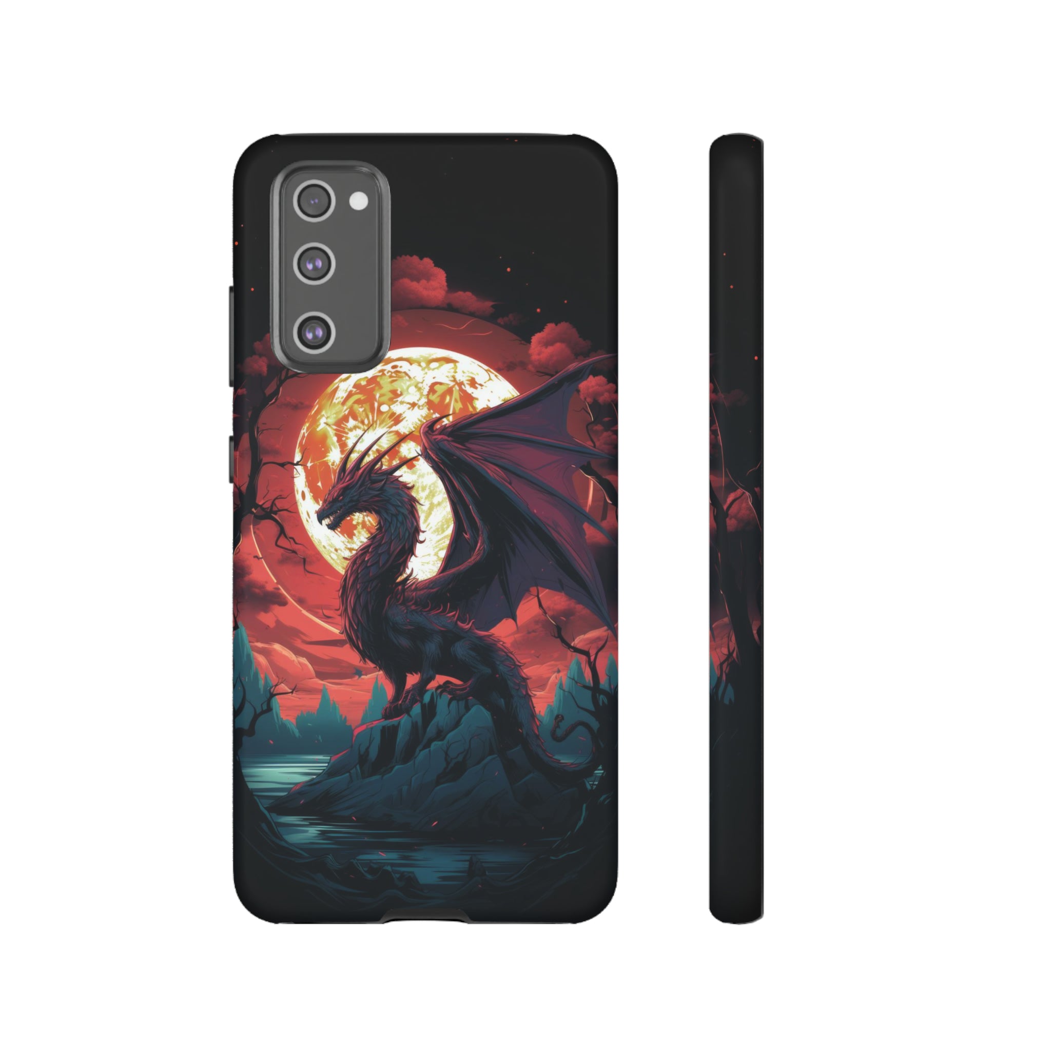 Dragon Fiery Moonlight Phone Case Samsung Galaxy S20 FE Matte 