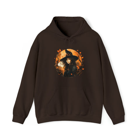 Unisex Autumn Witch Hoodie Dark Chocolate S 