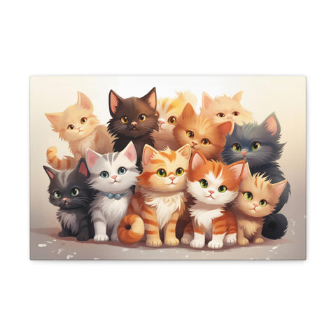 Cute Kitties Wall Art 18″ x 12″ 1.25" 