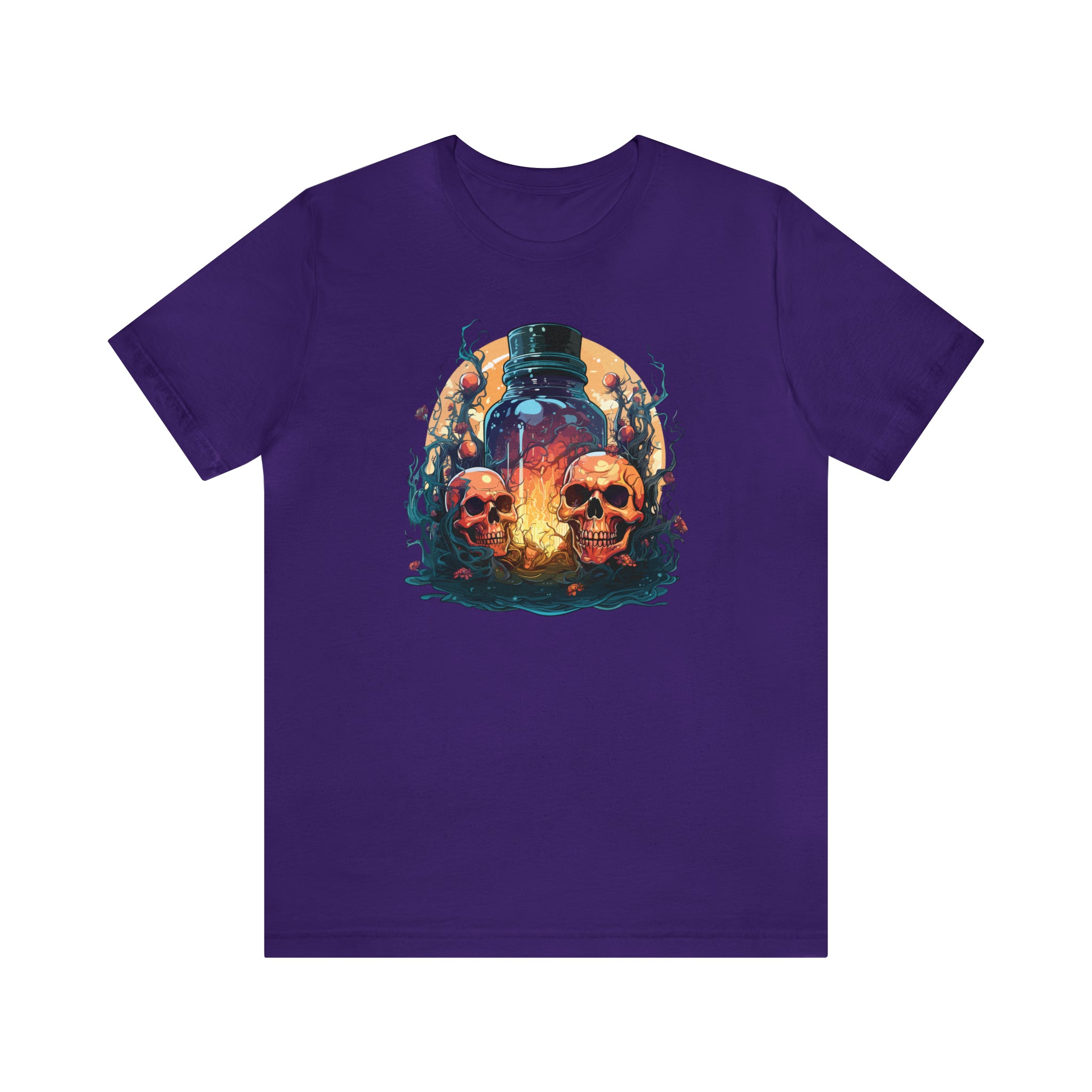 Unisex Magic Potion & Skulls T Shirt Team Purple S 