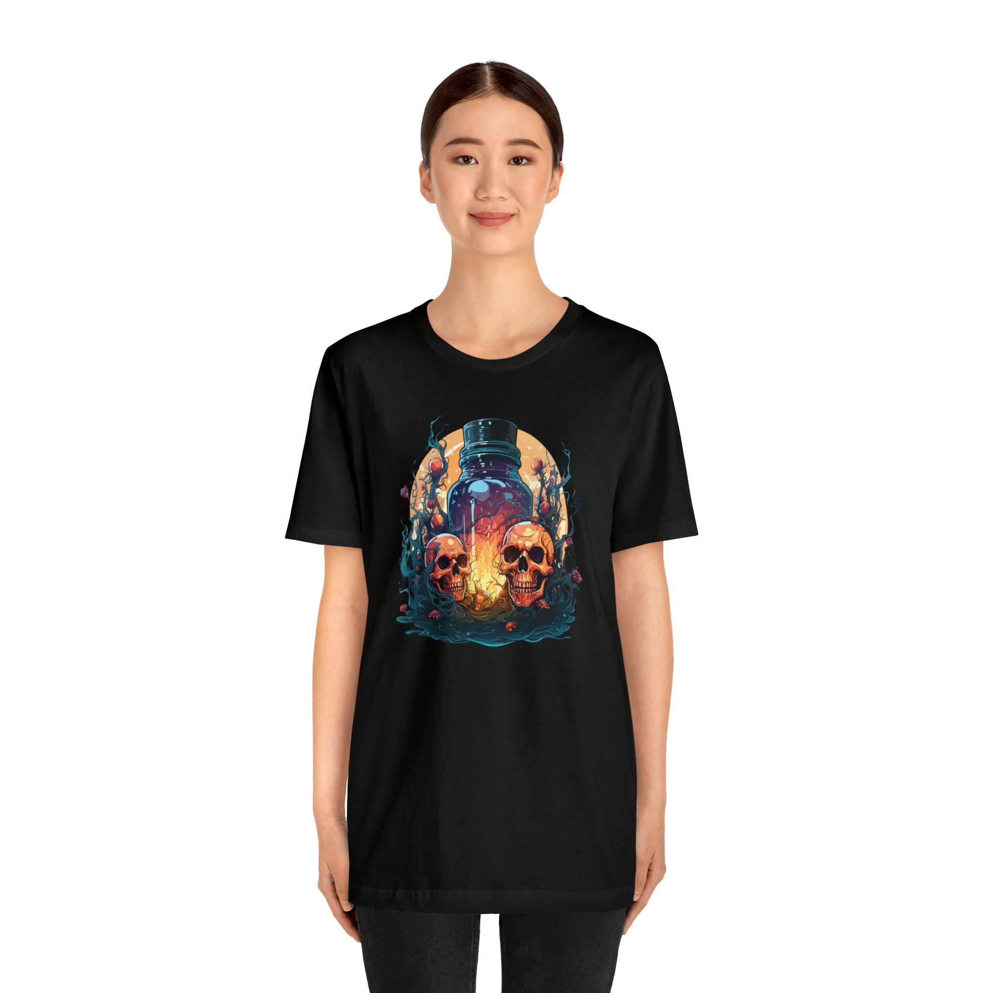 Unisex Magic Potion & Skulls T Shirt   