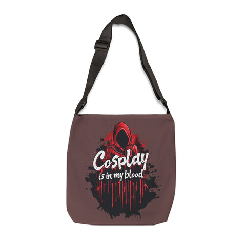 Cosplay is in My Blood Adjustable Tote Bag 18" × 18''  