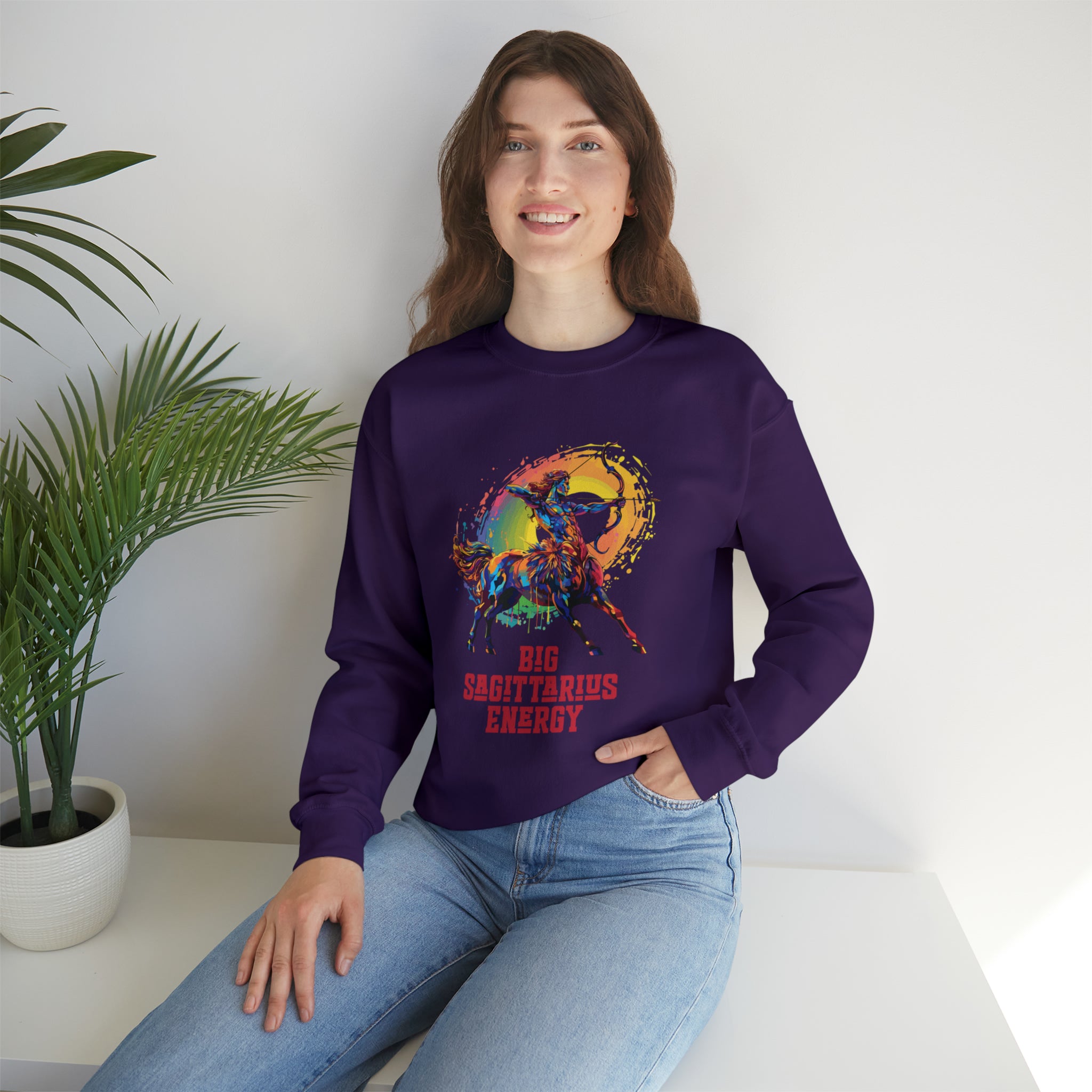 Unisex Big Sagittarius Energy Sweatshirt   