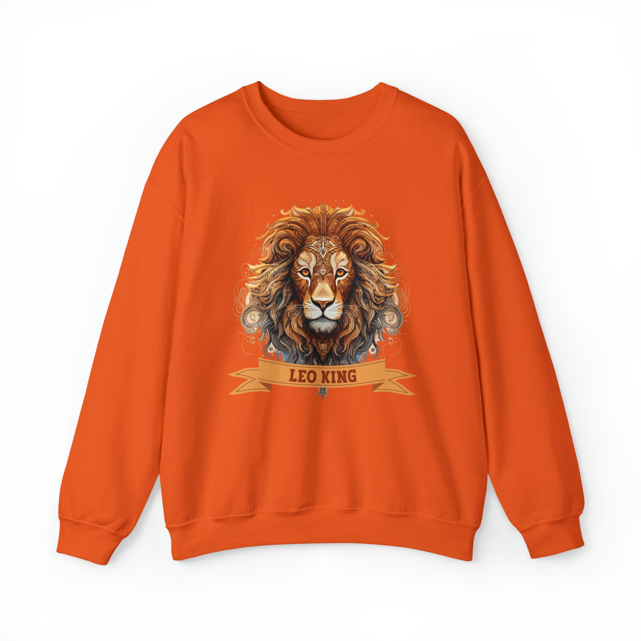 Mens Leo King Sweatshirt S Orange 