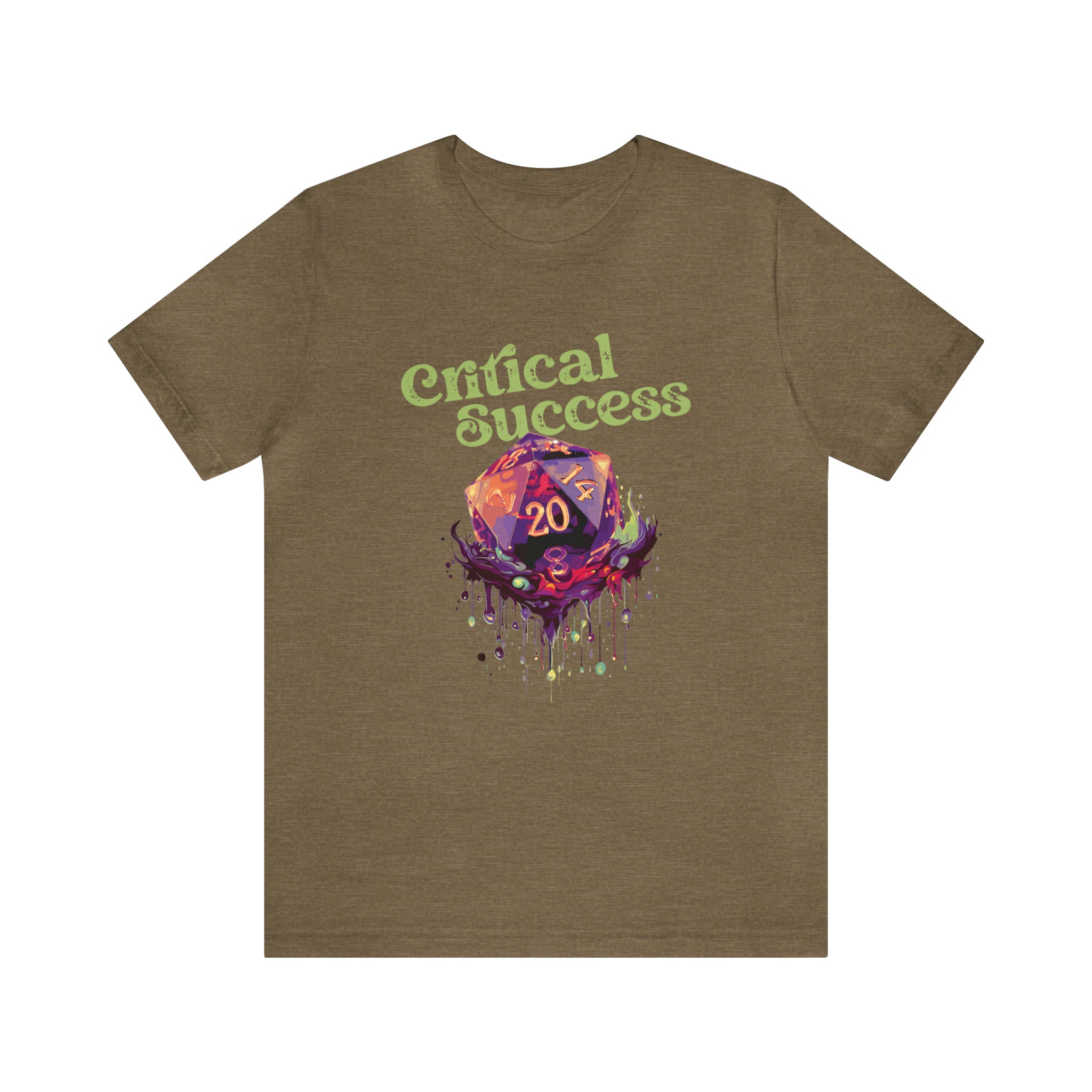 Unisex Critical Success T Shirt Heather Olive S 