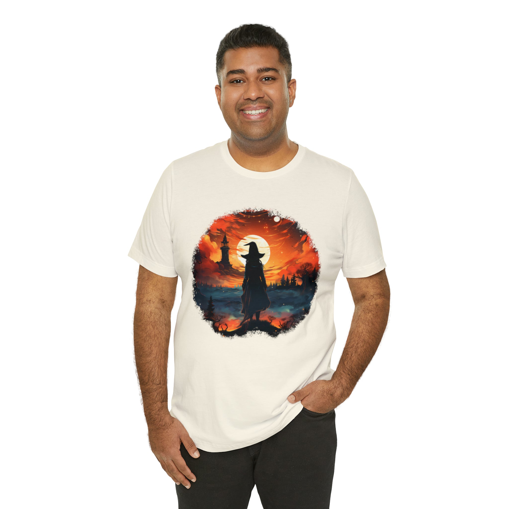 Unisex Witch Silhouette T Shirt   