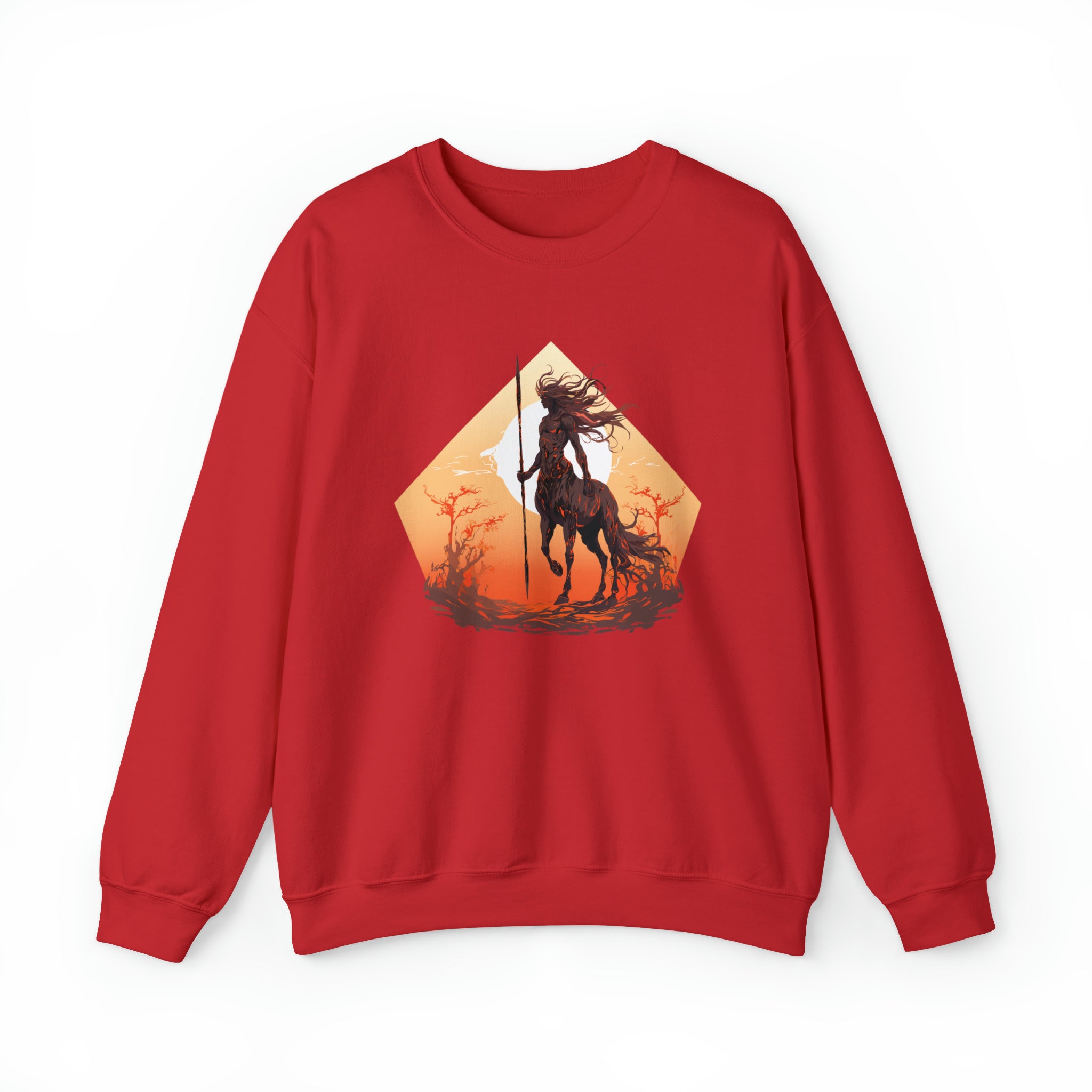 Unisex Centaur Warrior Sweatshirt S Red 