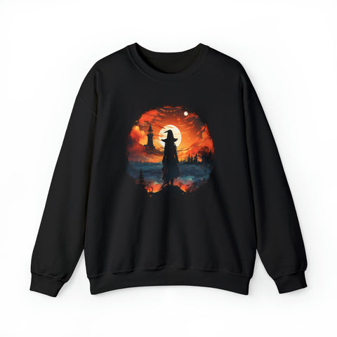 Unisex Witch Silhouette Sweatshirt S Black 