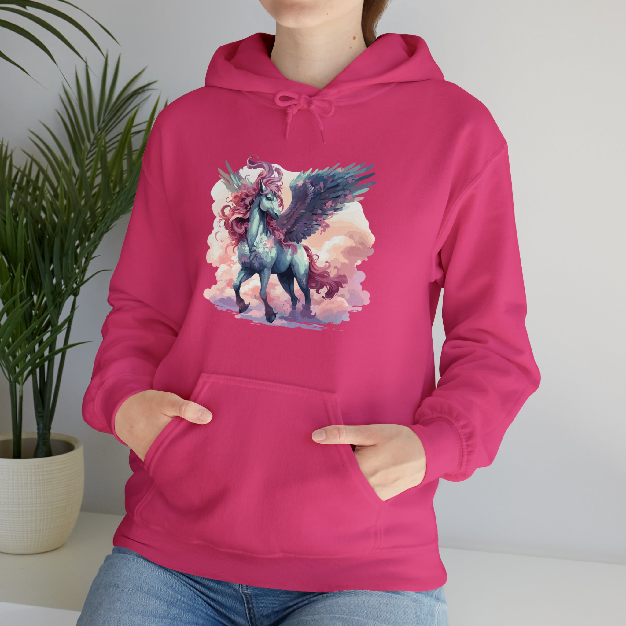 Unisex Pegasus Clouds Hoodie   