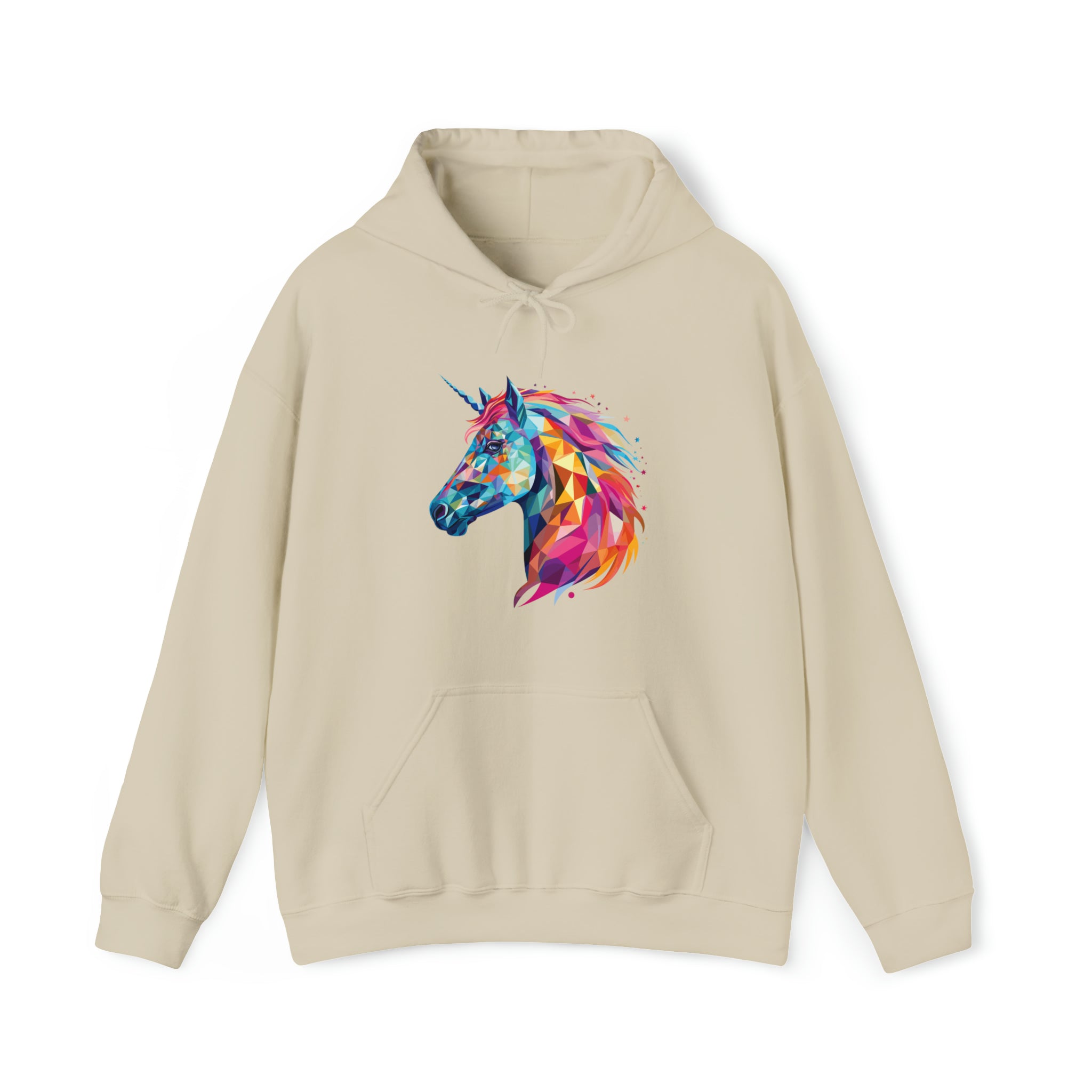 Unisex Crystallized Unicorn Mane Hoodie Sand S 