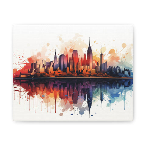 Skyline Reflections Wall Art 10″ x 8″ 1.25" 