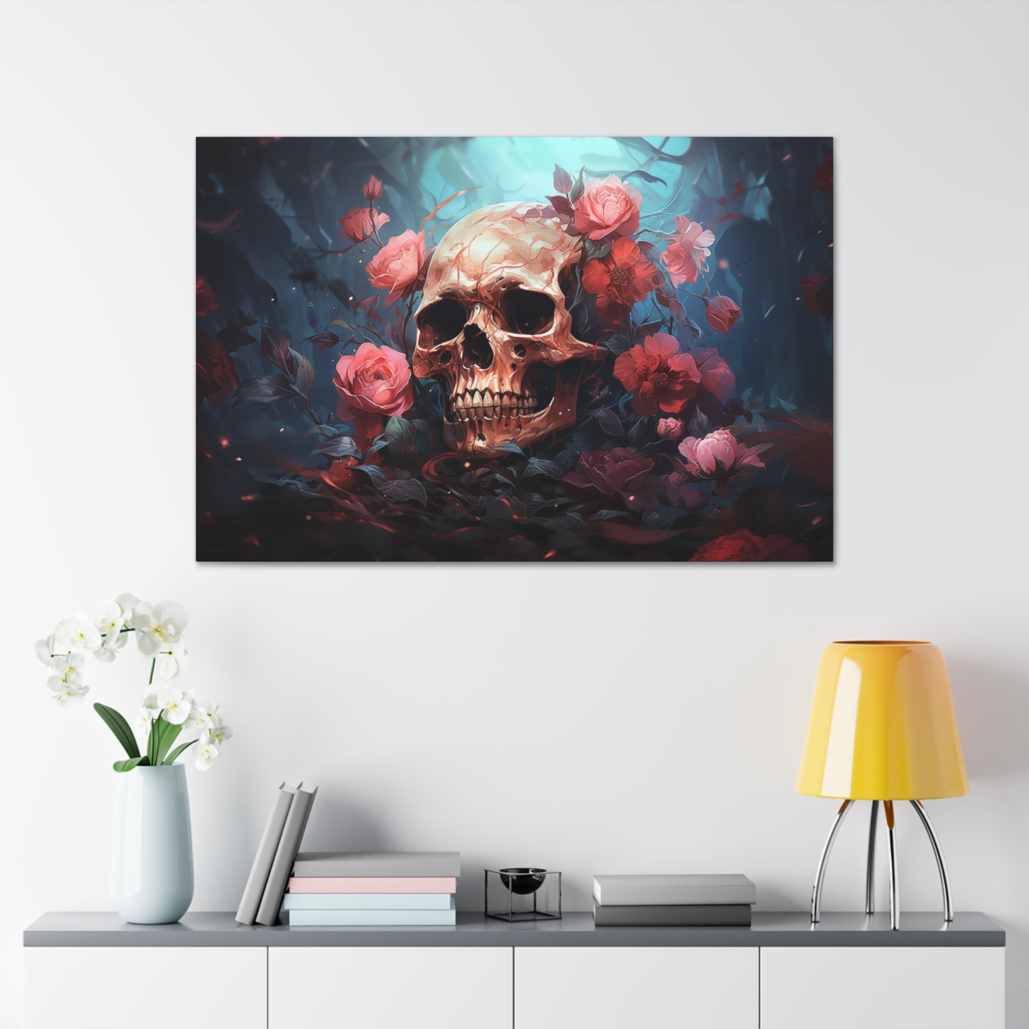 Skull & Roses Wall Art   