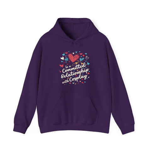 Unisex In a Committed Relationship with Cosplay Hoodie Purple S 