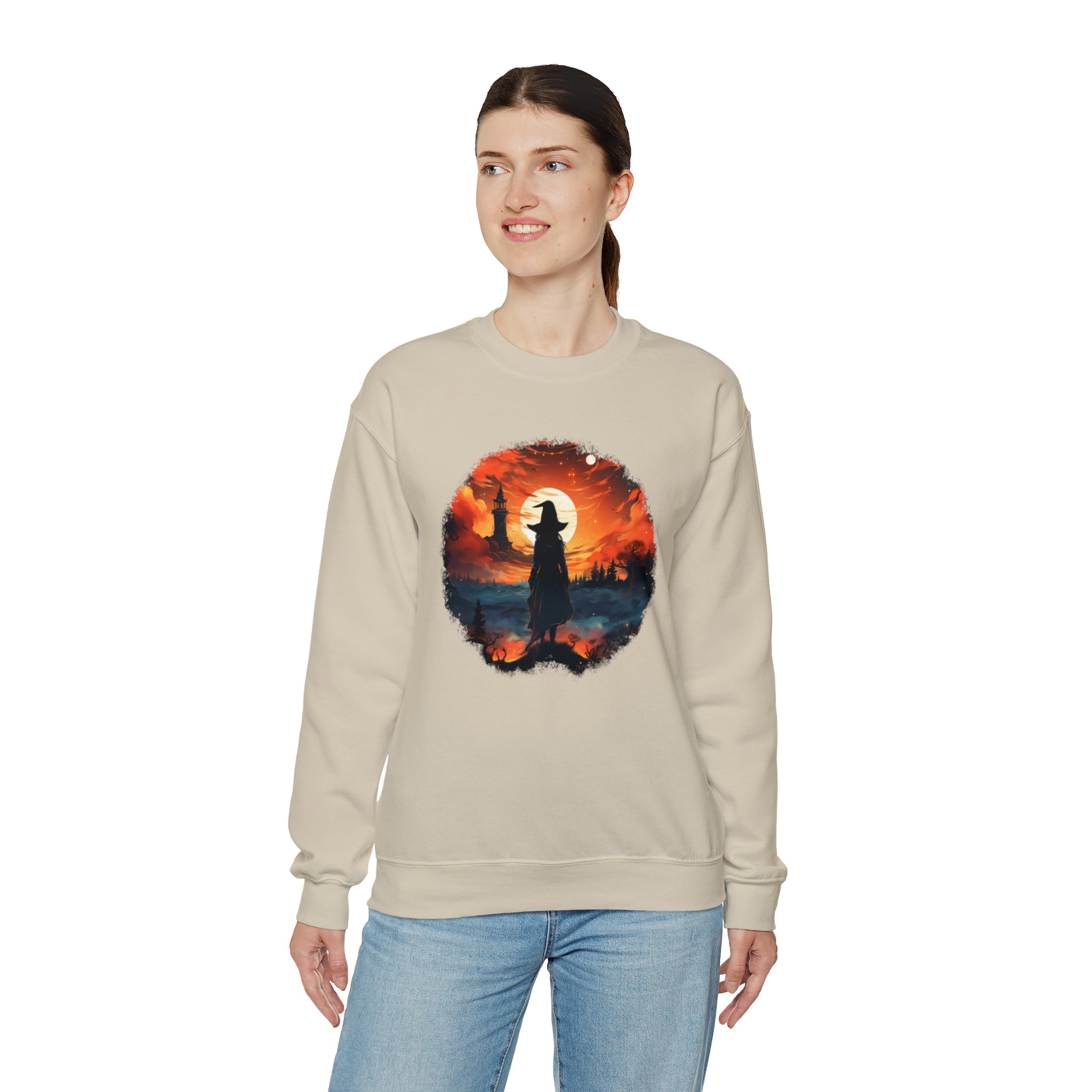 Unisex Witch Silhouette Sweatshirt   