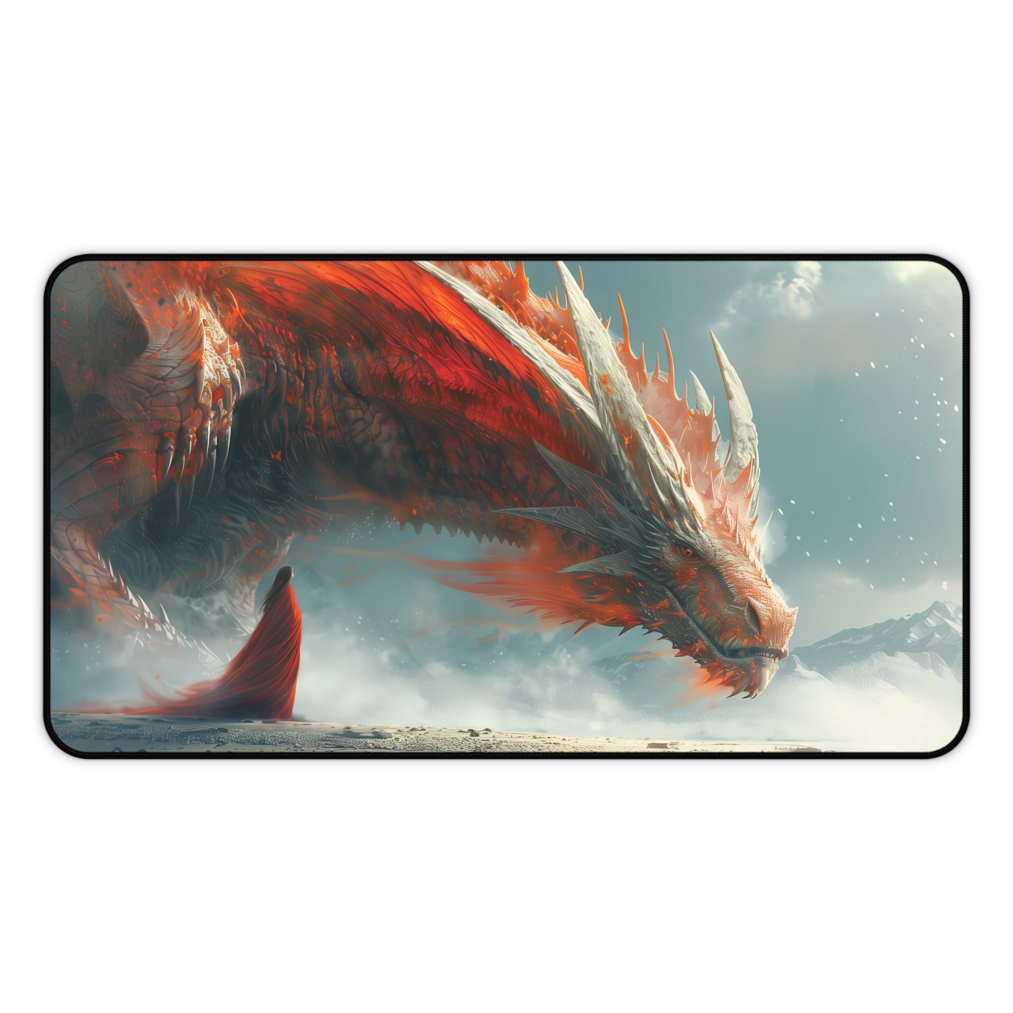 Dragon Woman Desk Mat 12" × 22"  