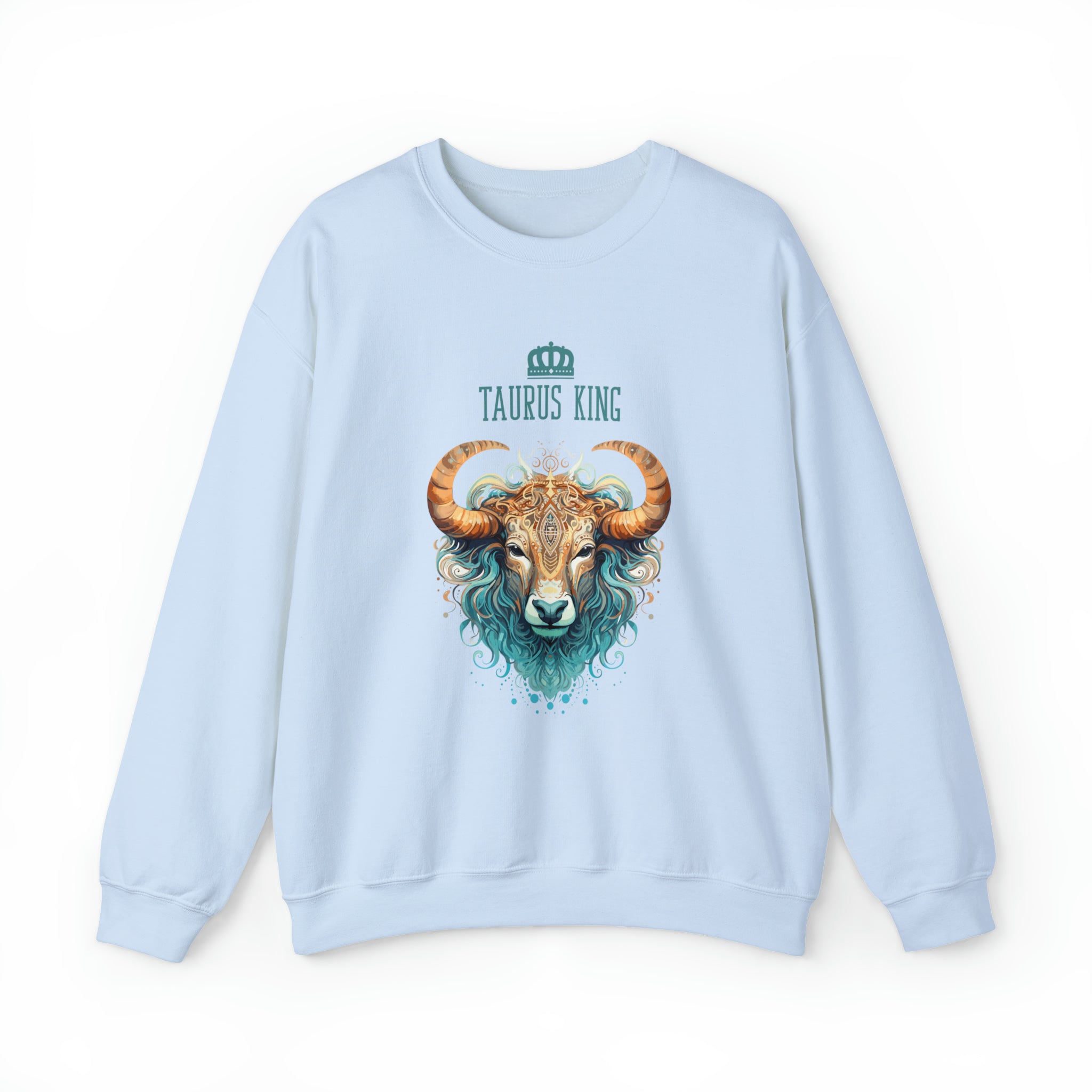 Mens Taurus King Sweatshirt S Light Blue 