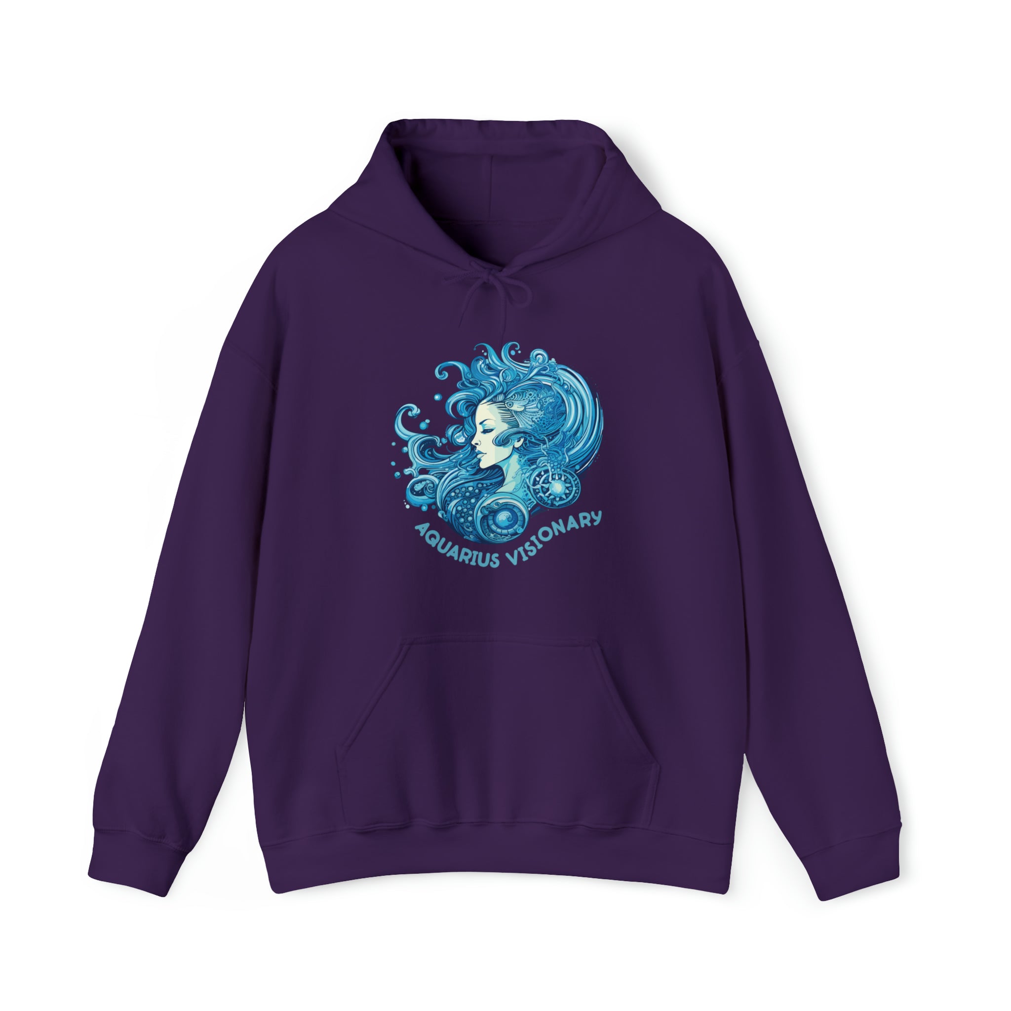 Unisex Aquarius Visionary Hoodie Purple S 