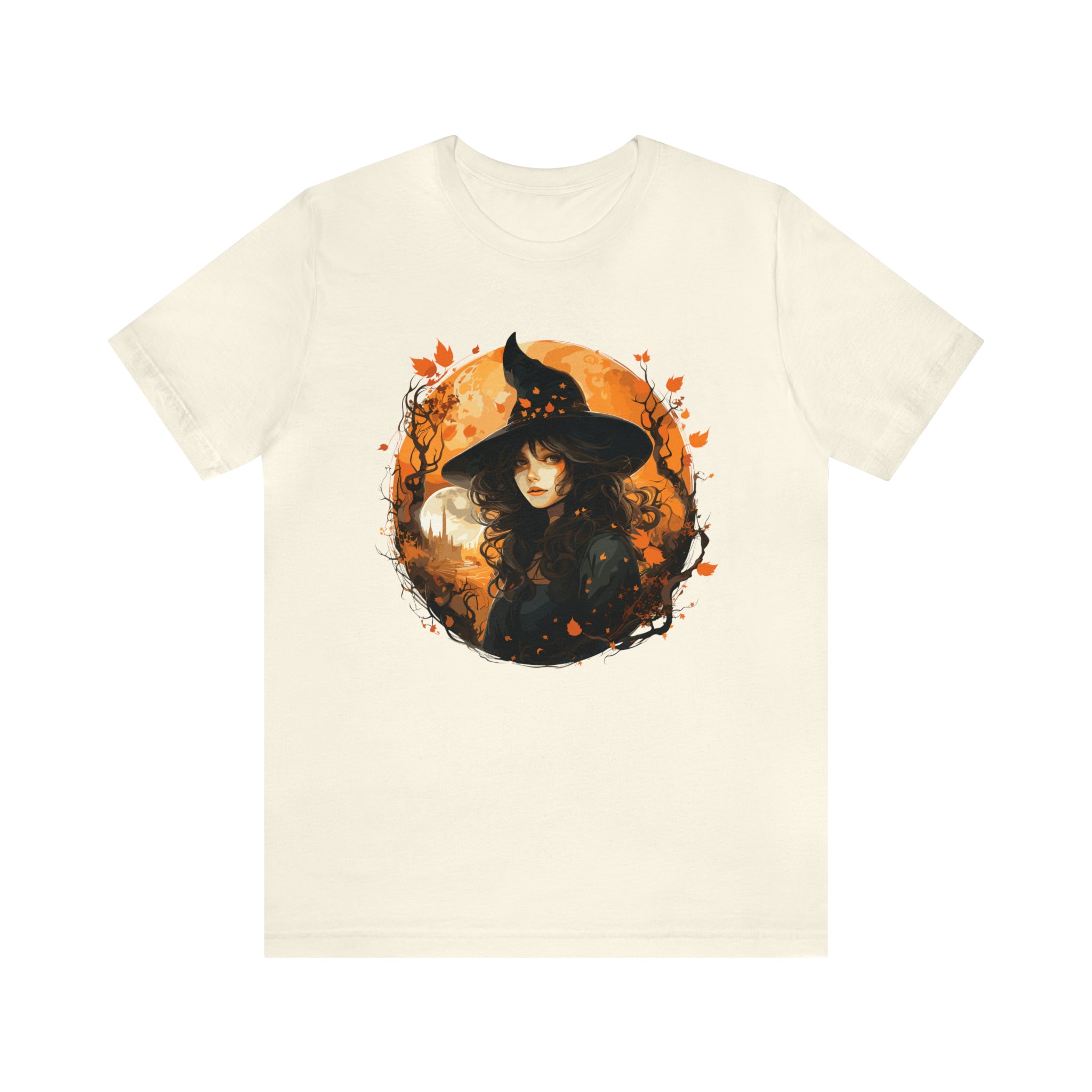 Unisex Autumn Witch T Shirt Natural S 