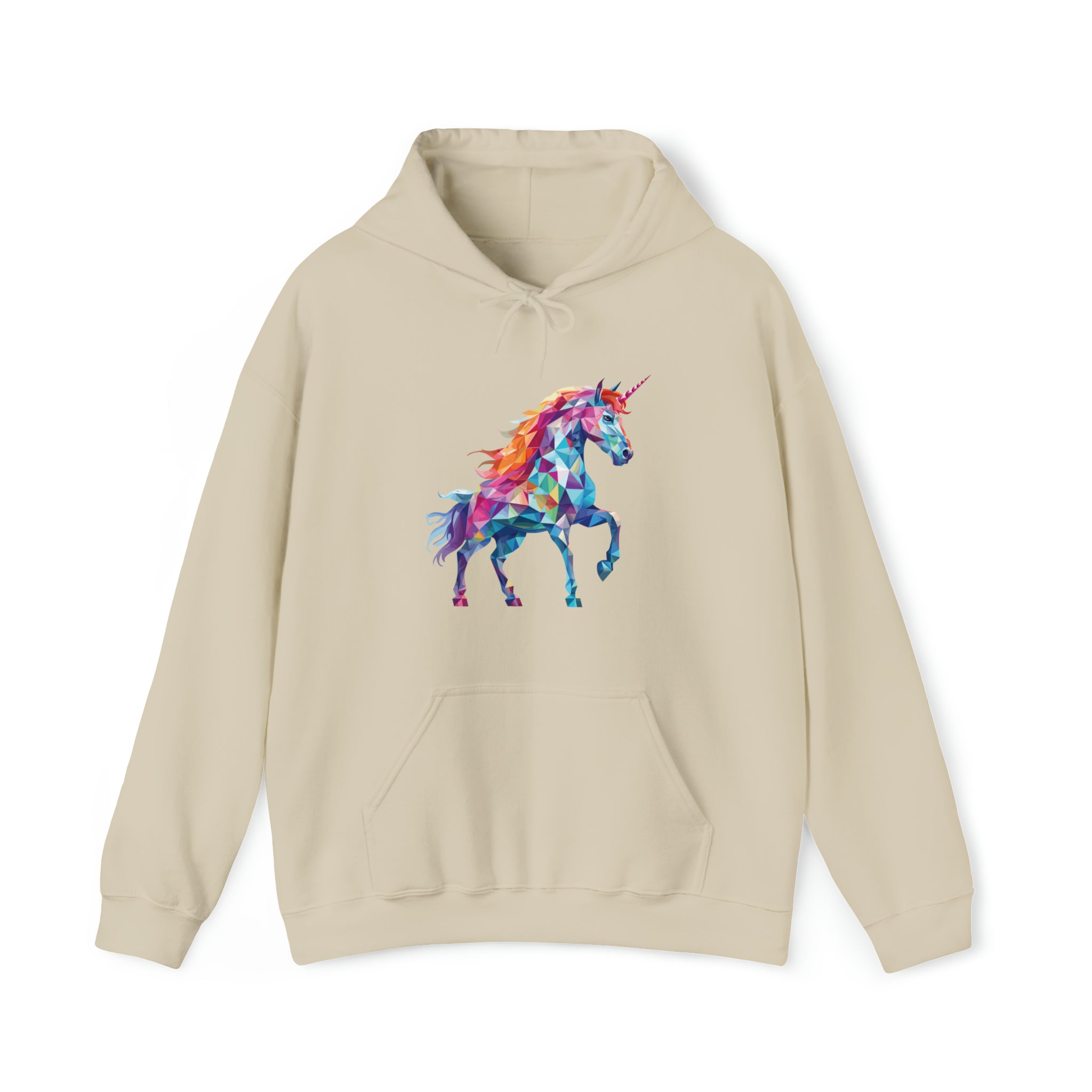 Unisex Crystallized Unicorn Hoodie Sand S 