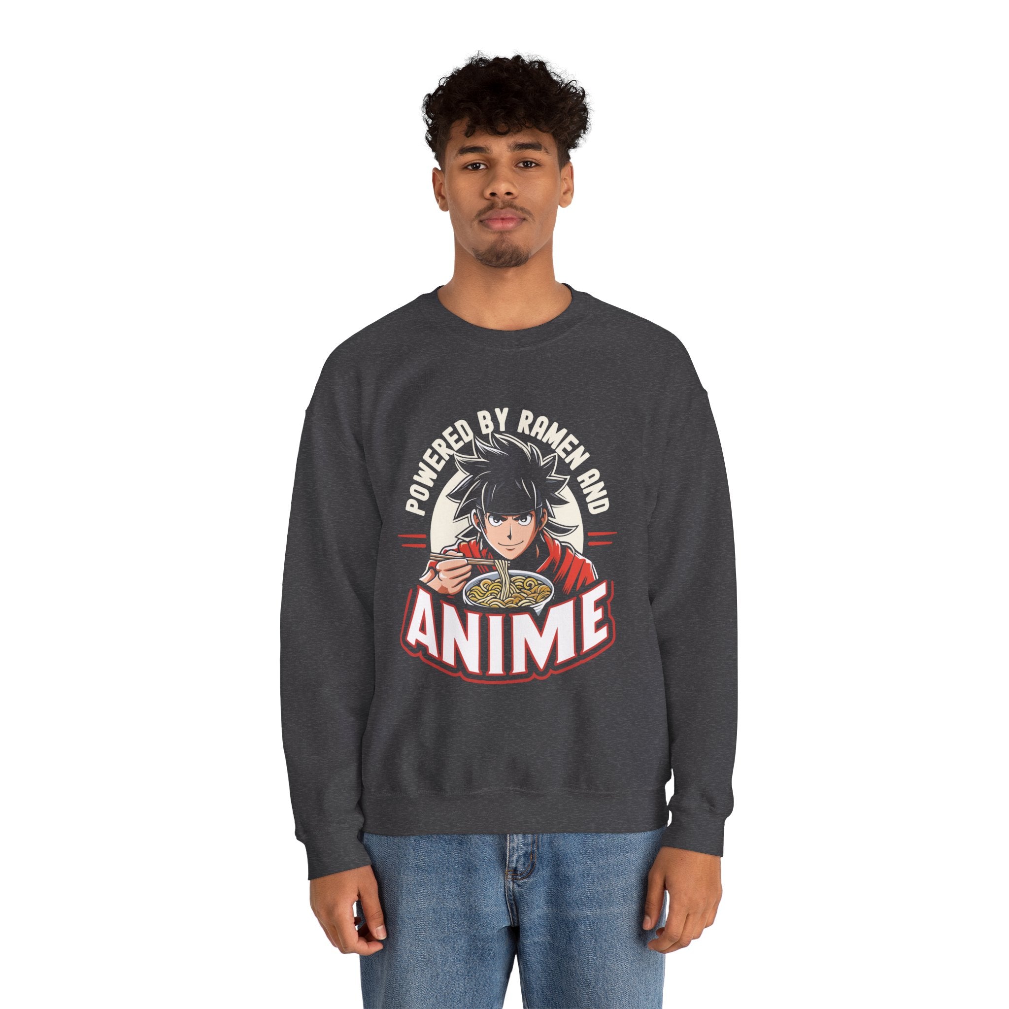 Unisex Powered by Ramen and Anime Sweatshirt   