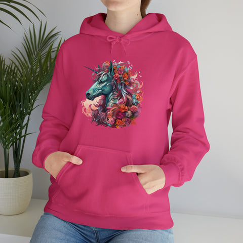 Unisex Unicorn Flowers Hoodie   