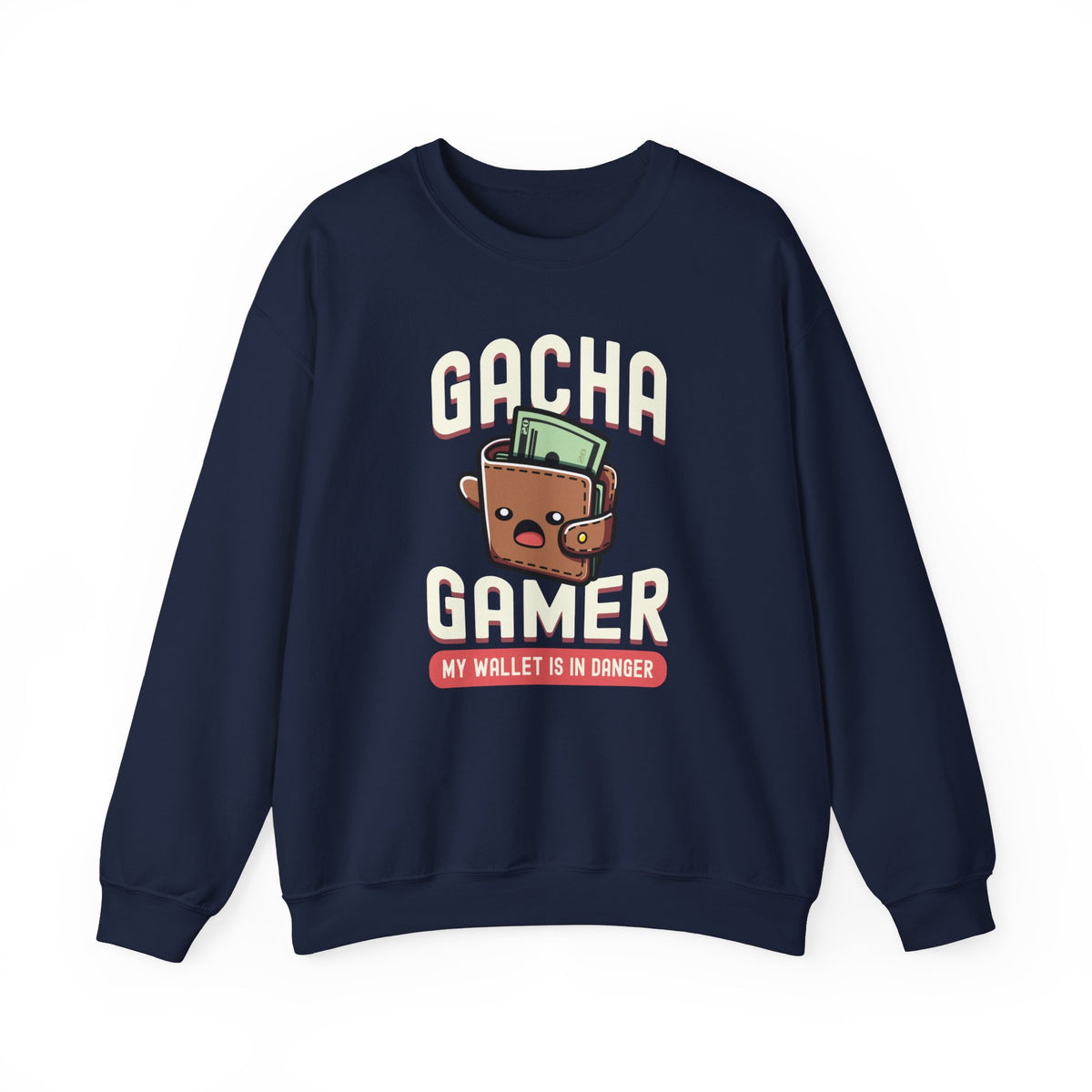 Unisex Gacha Gamer My Wallet is in Trouble Sweatshirt S Navy 