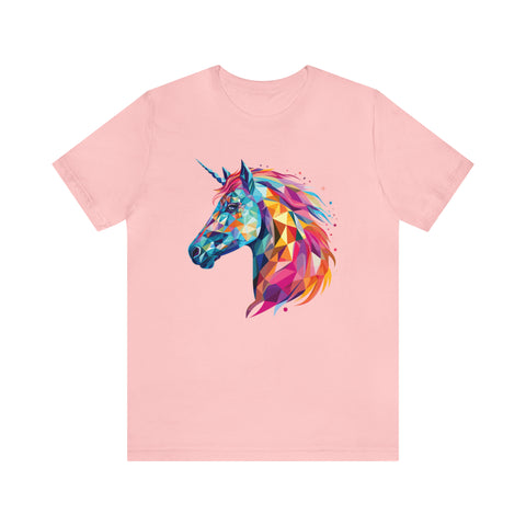 Unisex Crystallized Unicorn Mane T Shirt Pink S 