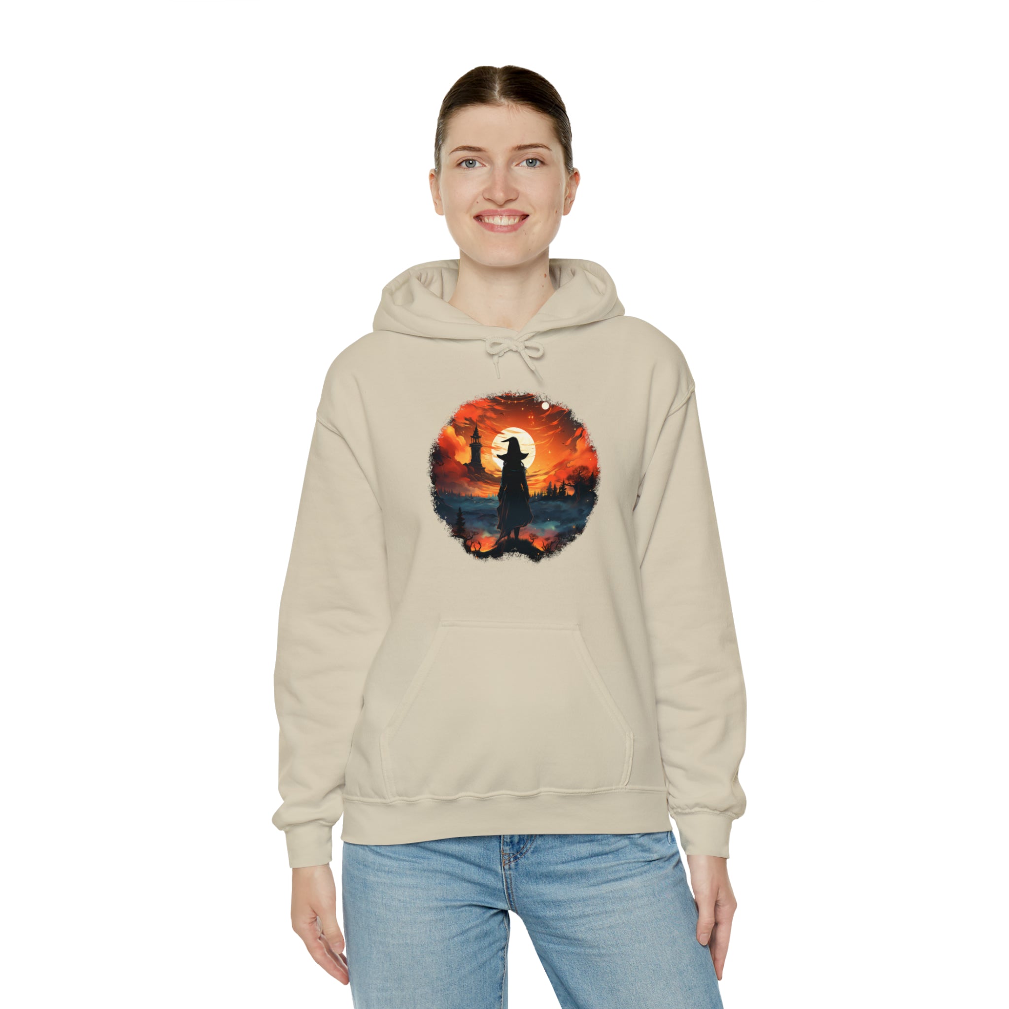 Unisex Witch Silhouette Hoodie   