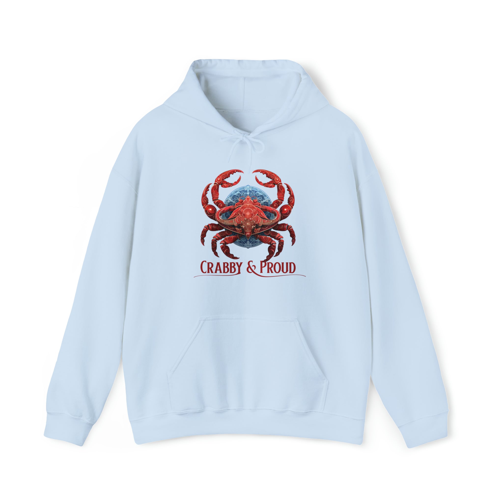 Unisex Cancer Crab Hoodie Light Blue S 