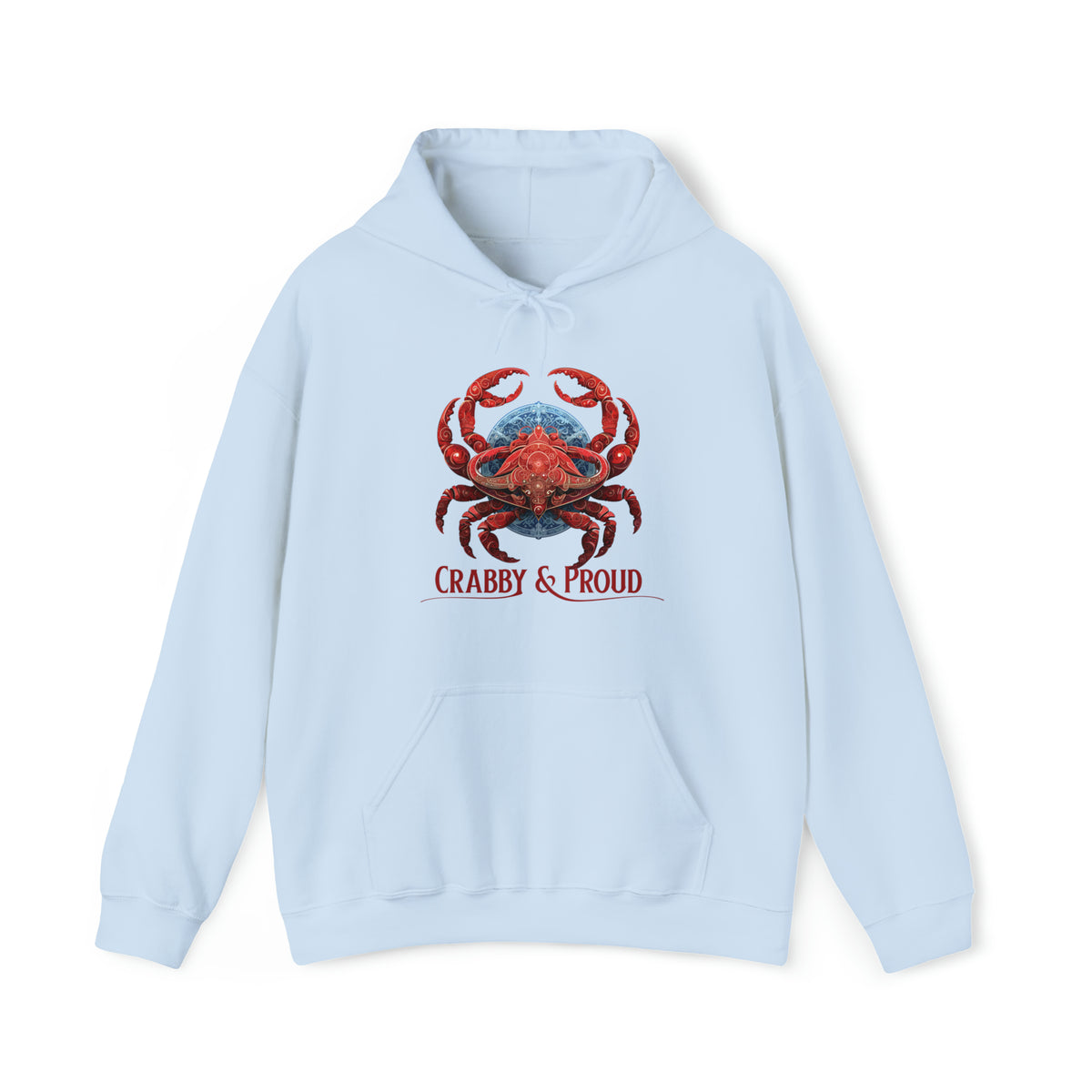 Unisex Cancer Crab Hoodie Light Blue S 