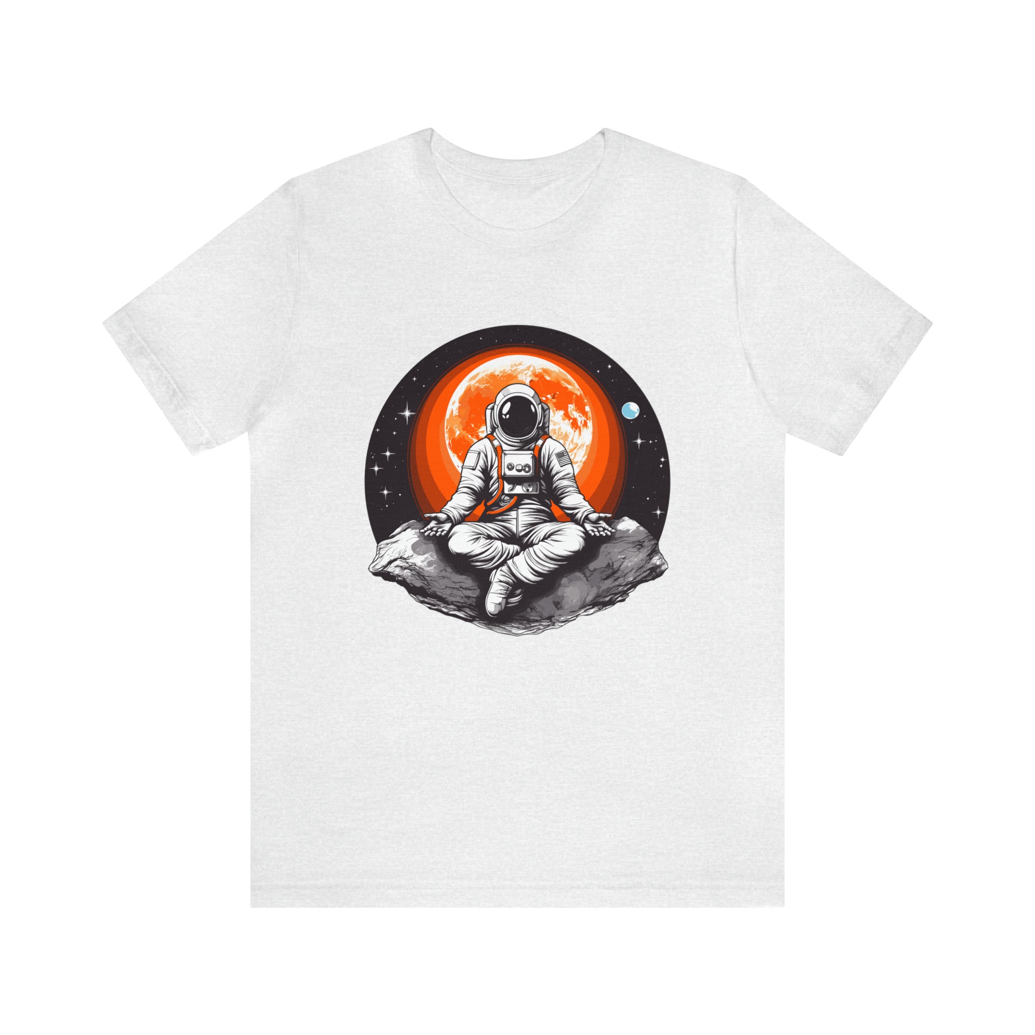 Unisex Meditating Astronaut T Shirt Ash S 