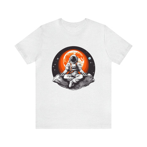 Unisex Meditating Astronaut T Shirt Ash S 