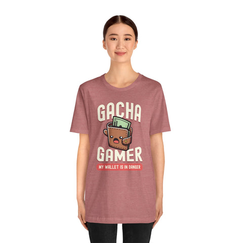 Unisex Gacha Gamer My Wallet is in Trouble T Shirt   