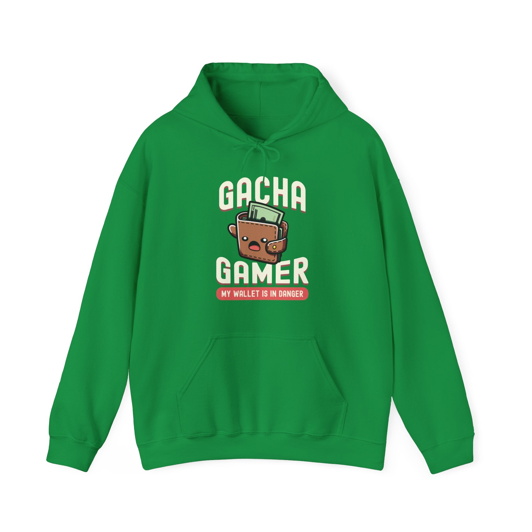 Unisex Gacha Gamer My Wallet is in Trouble Hoodie Irish Green S 