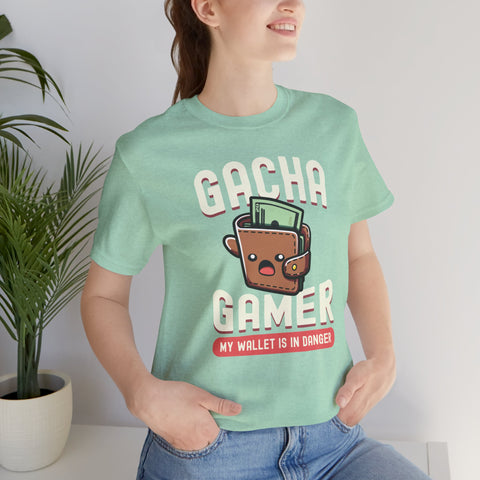 Unisex Gacha Gamer My Wallet is in Trouble T Shirt   