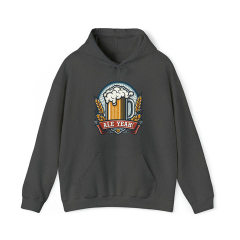 Unisex Ale Yeah Hoodie Dark Heather S 