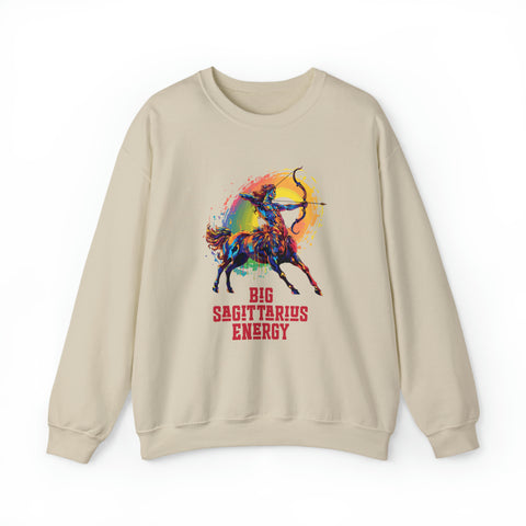 Unisex Big Sagittarius Energy Sweatshirt S Sand 