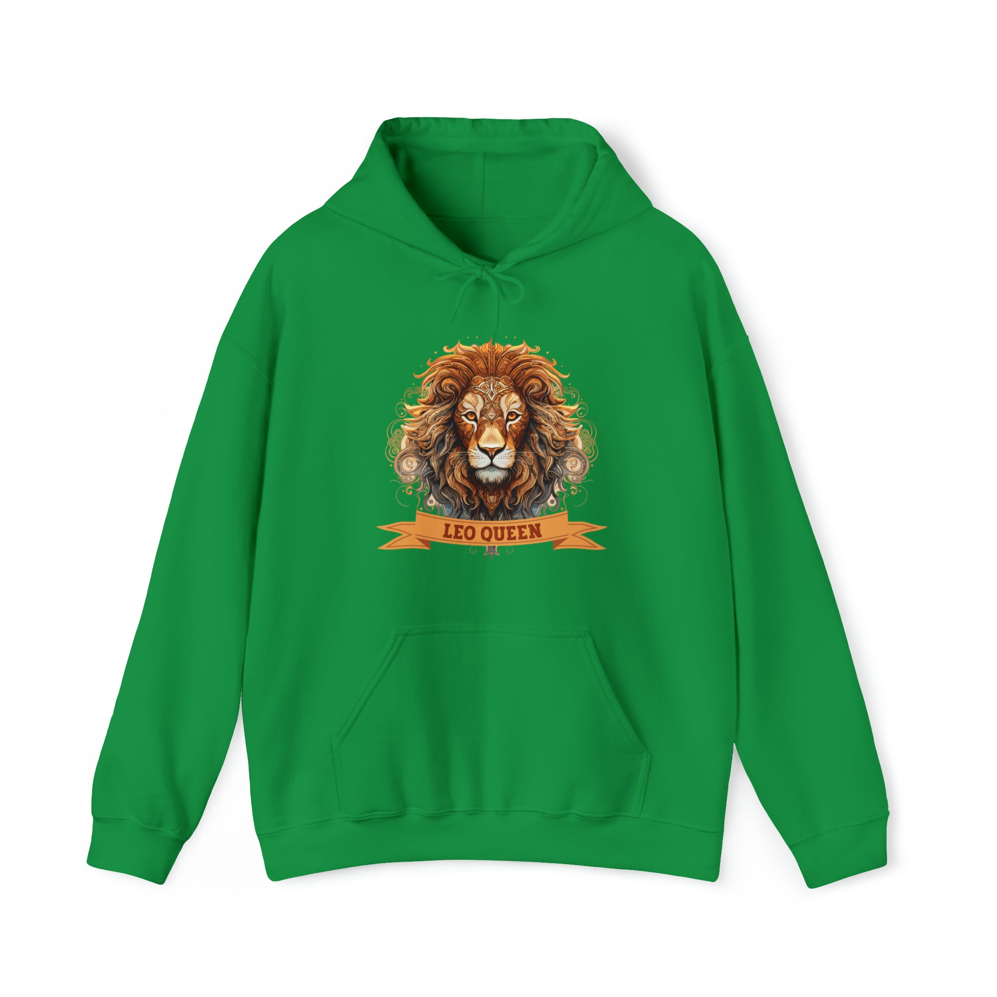 Womens Leo Queen Hoodie Irish Green S 