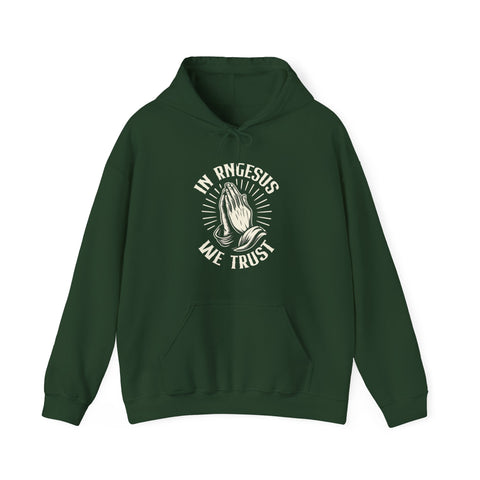 Unisex In RNGesus We Trust Hoodie Forest Green S 