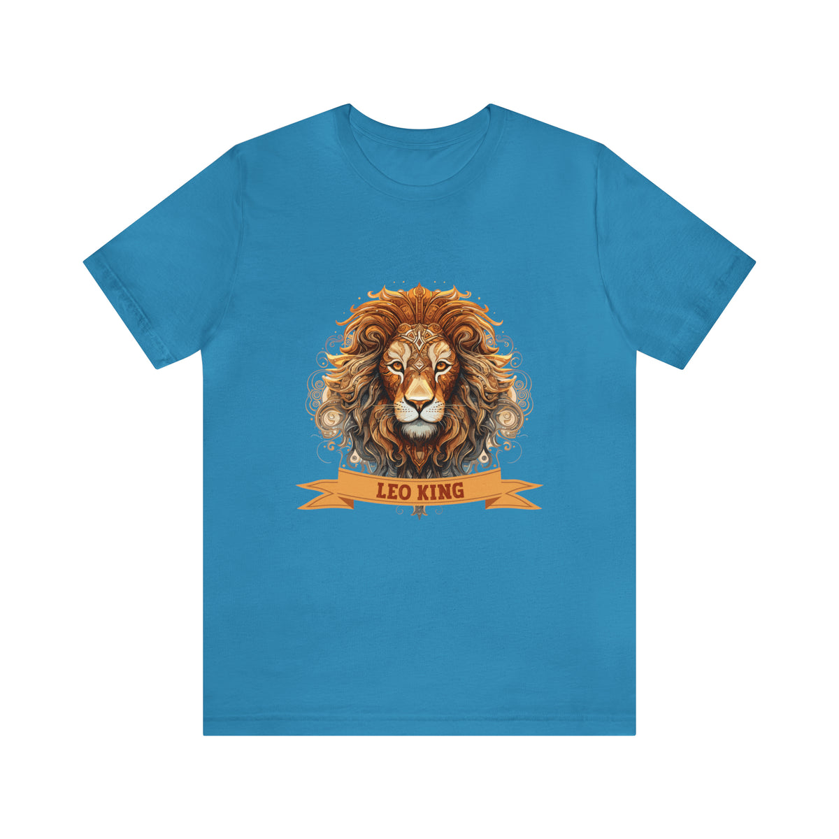 Mens Leo King T Shirt Aqua S 