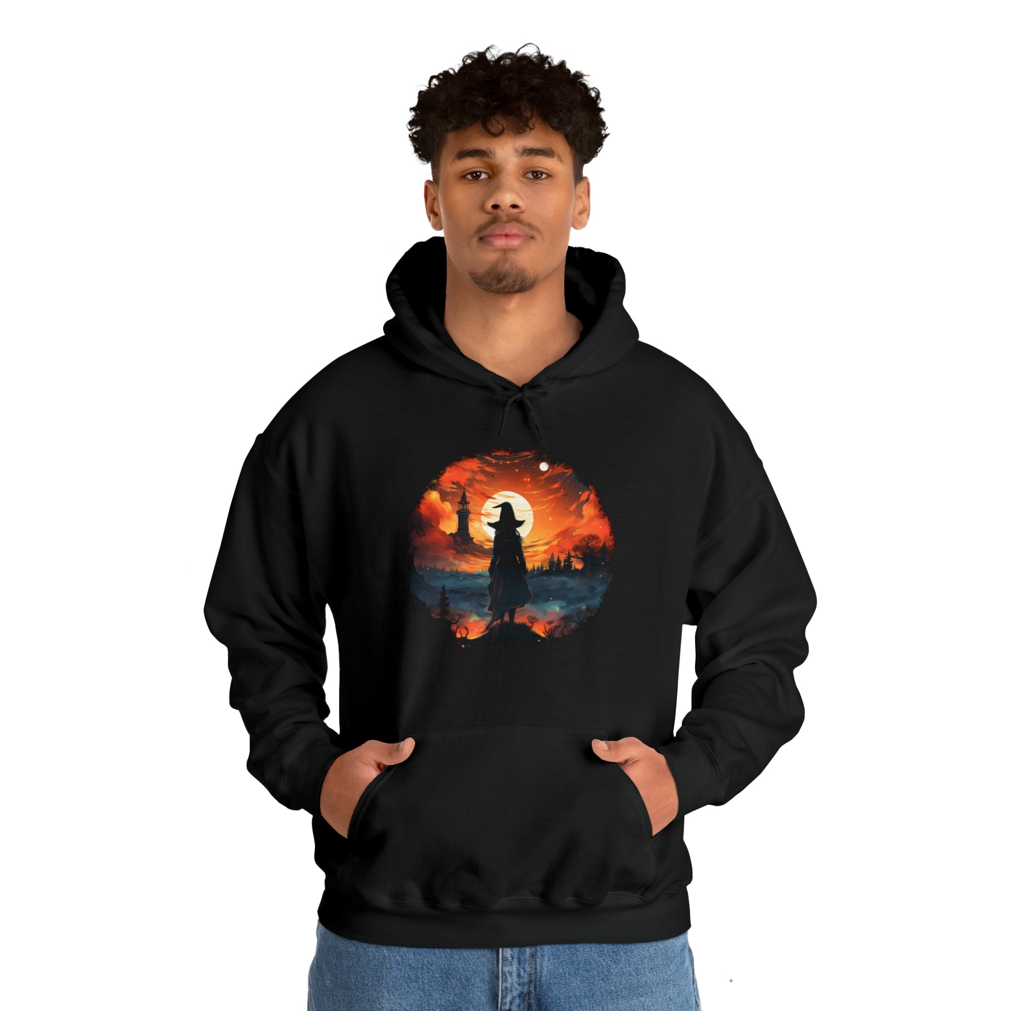 Unisex Witch Silhouette Hoodie   