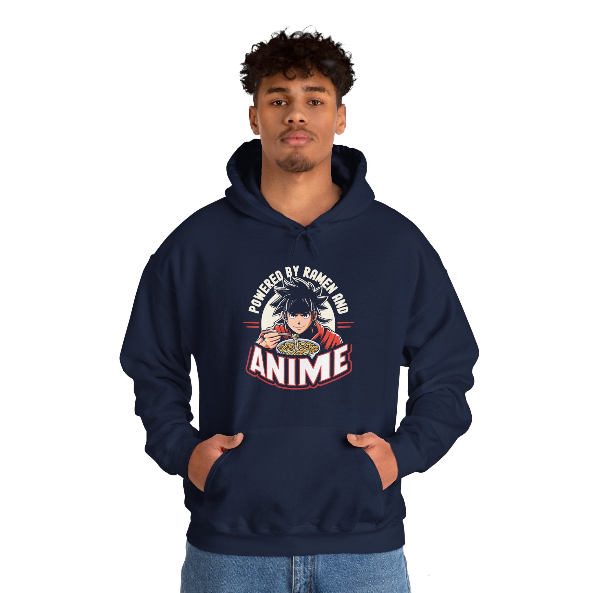 Unisex Powered by Ramen and Anime Hoodie   