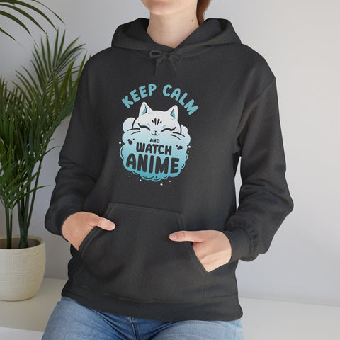 Unisex Keep Calm and Watch Anime Hoodie   