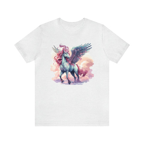 Unisex Pegasus Clouds T Shirt Ash S 