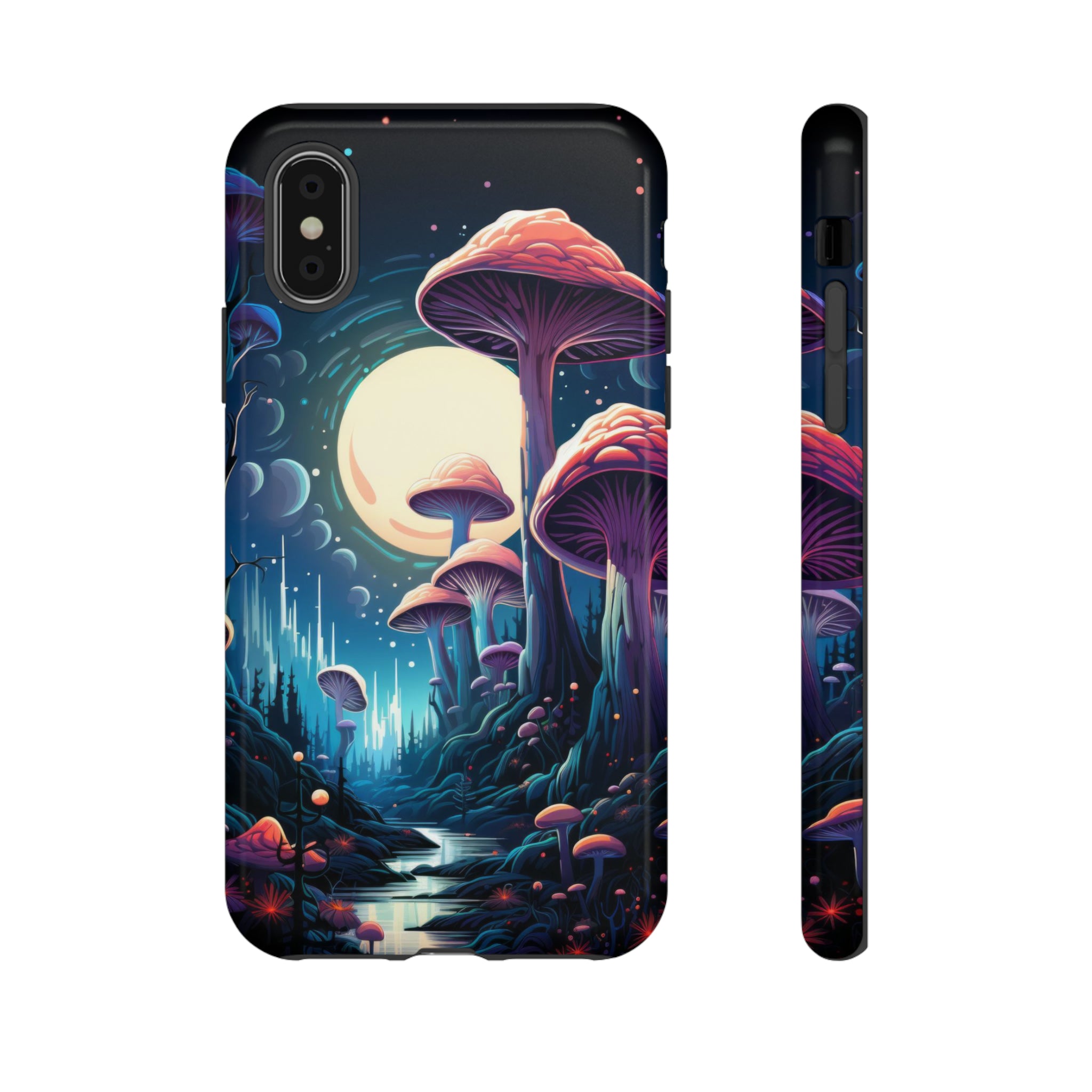 Mushroom Moonlight Phone Case iPhone XS Glossy 